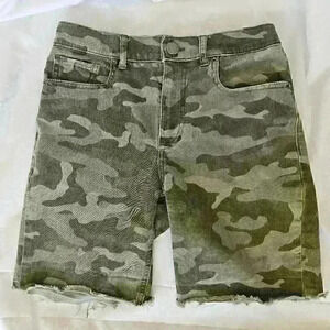 Express Camouflage High Rise Stretch Bermuda Shorts, Size 2